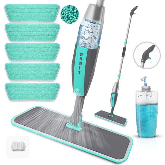 360° Magic Microfiber Floor Mop with Spray and Spin Action