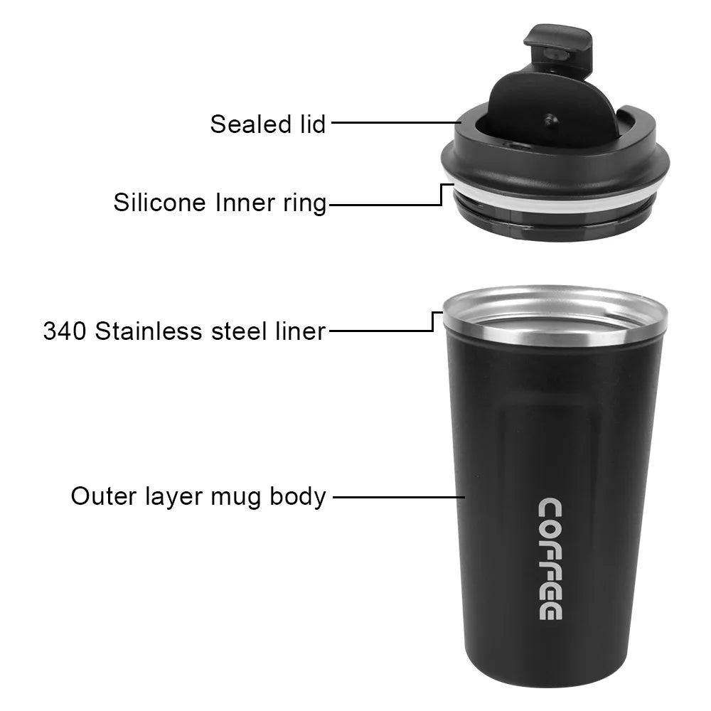Stainless Steel Leak-Proof Thermo Cafe Travel Mug