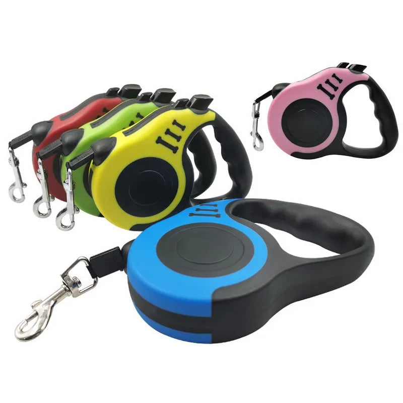 Automatic FlexiLeash: 3m/5m Retractable Dog Leash for All Sized Pups